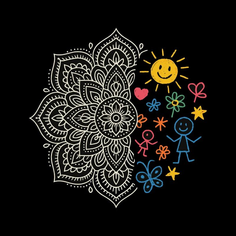 Mandala & Children's Doodles