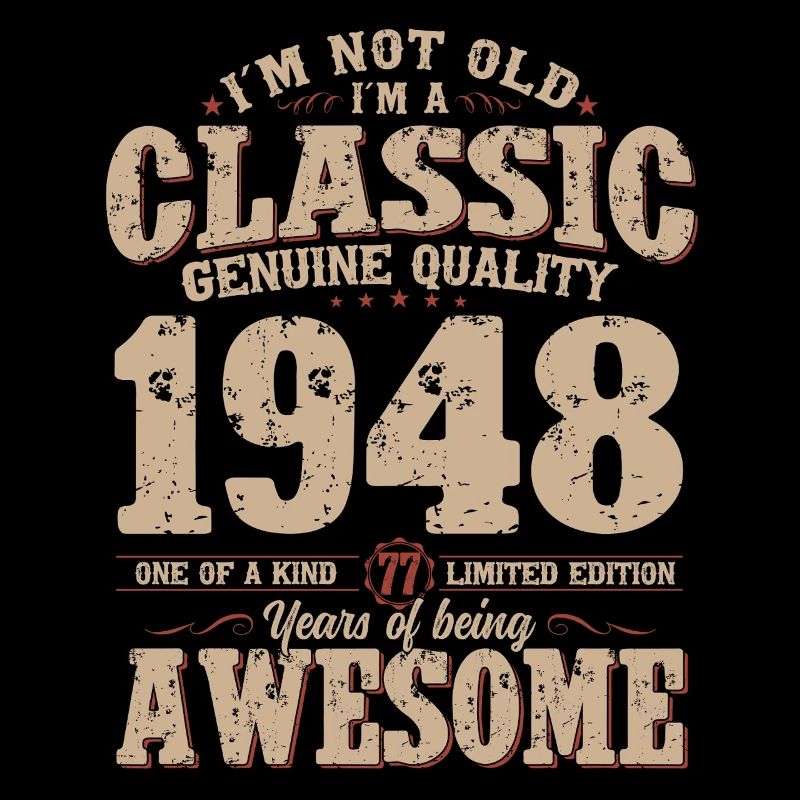 77th Birthday Legend Born in 1948
