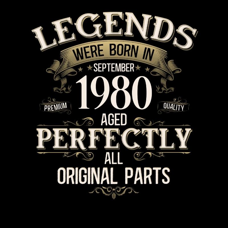 45th Birthday Gift Legend September 1980