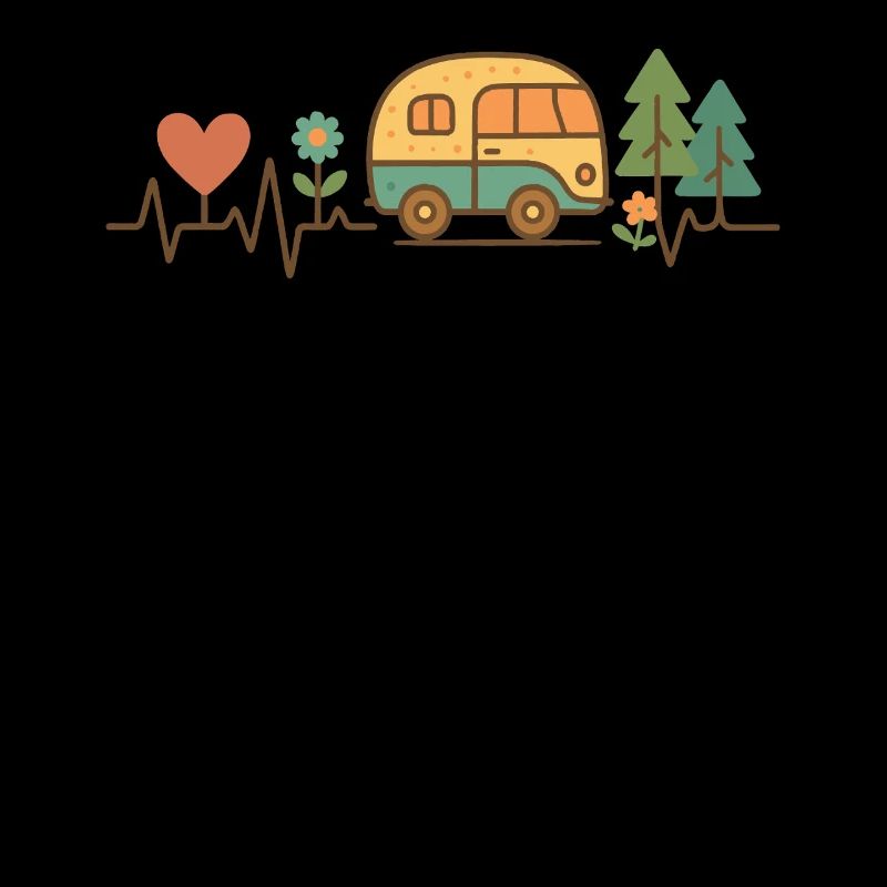 Lustiger Camper Herzschlag Camping Van Design