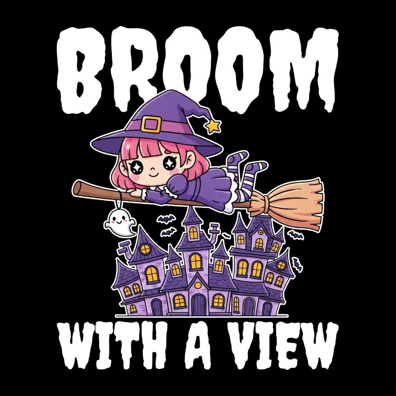 BALAI AVEC VUE - WITCH HALLOWEEN