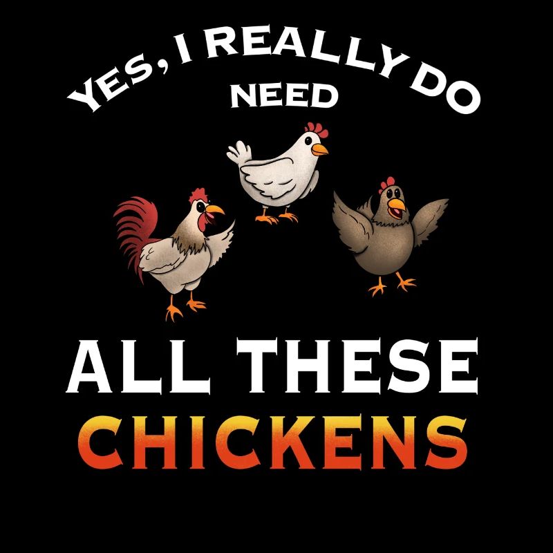 Déclaration d’illustration de poulet humoristique
