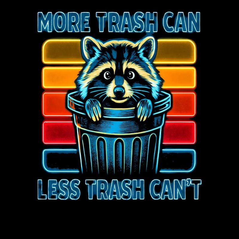 Waschbär Spruch Müll Humor Lustig Geschenkidee