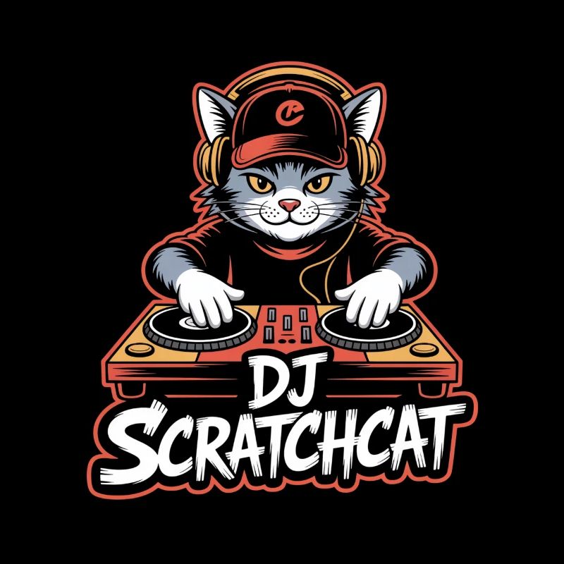 DJ Scratchcat Cat DJ Turntable Club