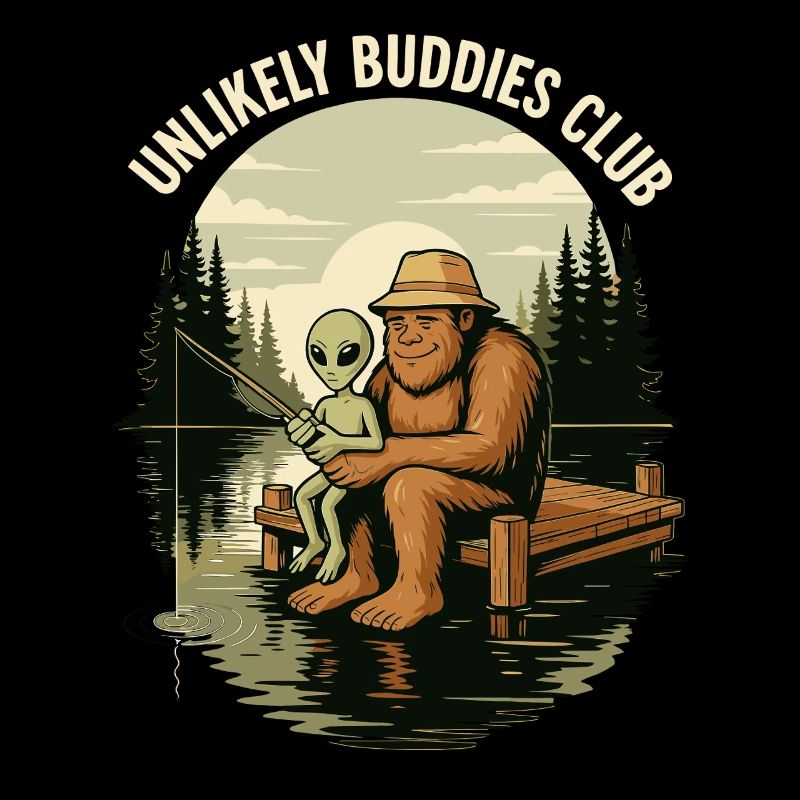 Pêche, Pêcheur, Pêcheur, Pêche, Bigfoot, Alien