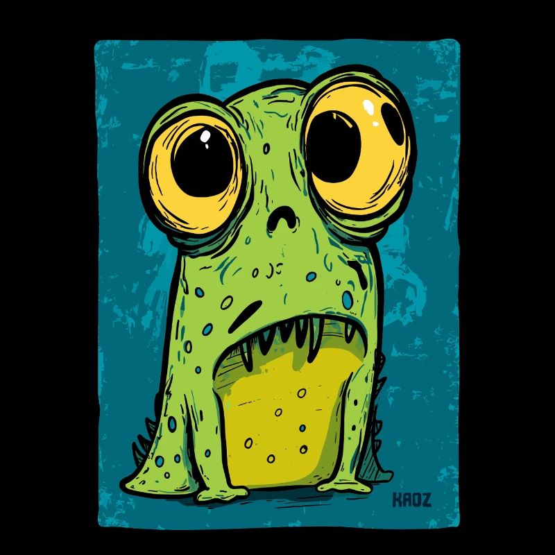 Cartoon Frog with big eyes