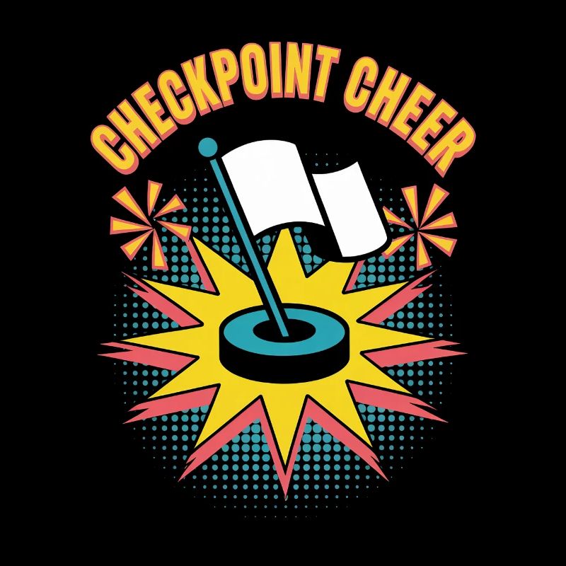 Checkpoint Cheer Pop Culture Retro Video Game