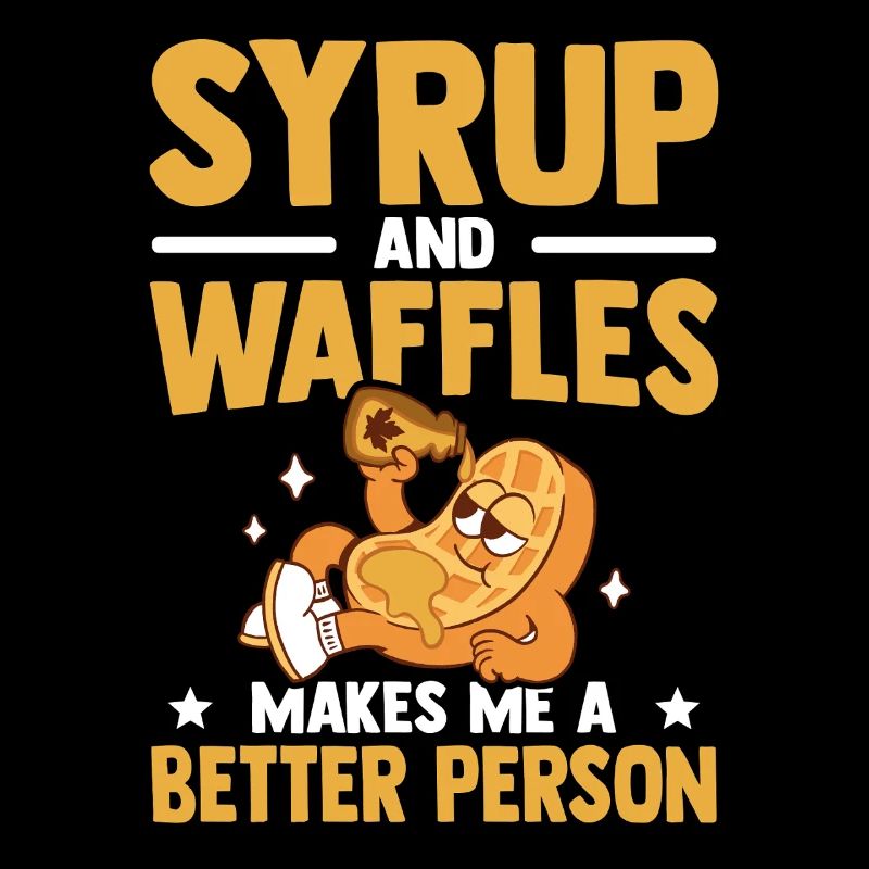 Syrup Und Waffeln Süßes Gebäck Pancakes