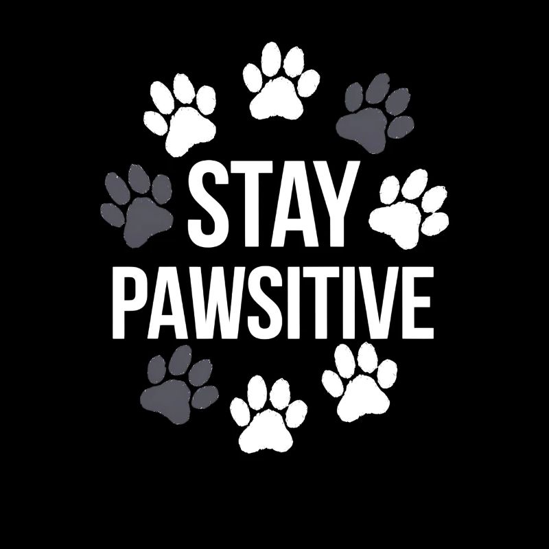 Stay Pawsitive Pawprints Tee