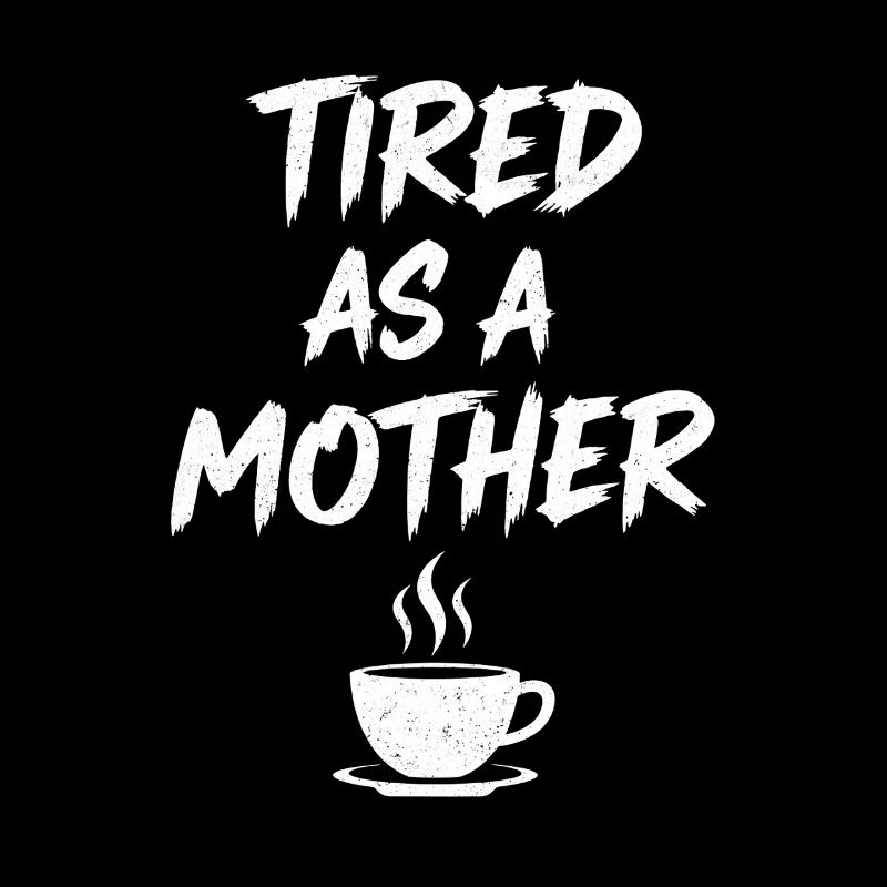Motif de café de mère fatiguée