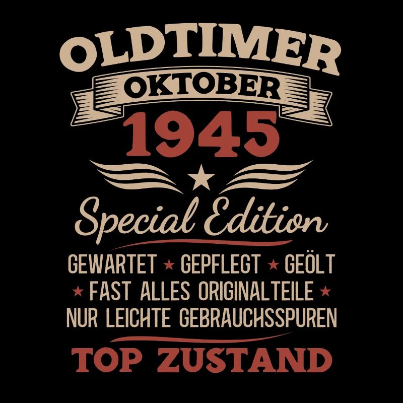 80. Geburtstag Geschenk Oldtimer Oktober 1945