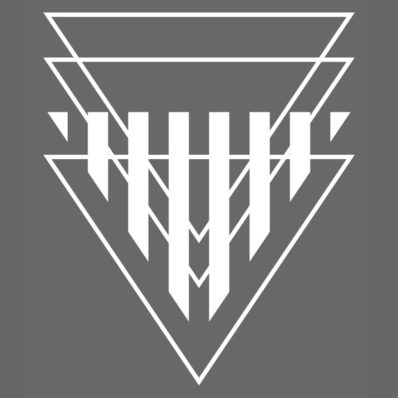 Triangular Crest Geometric Print