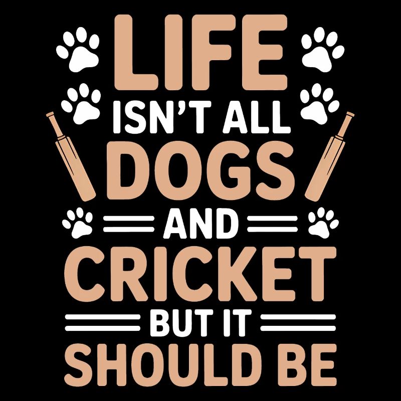 Cricket Spruch Hunde Lustiges Cricket Geschenk