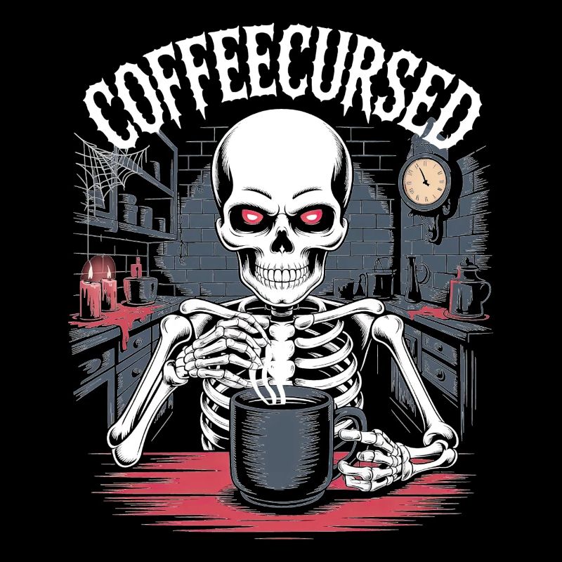 Café Maudit Squelette Infusion Spooky Halloween