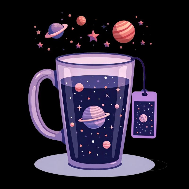 Tasse Cosmos violet avec jeu de planète