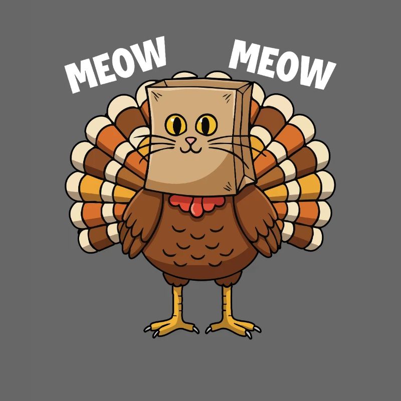 Truthahn Katze Thanksgiving Herbst Ernte