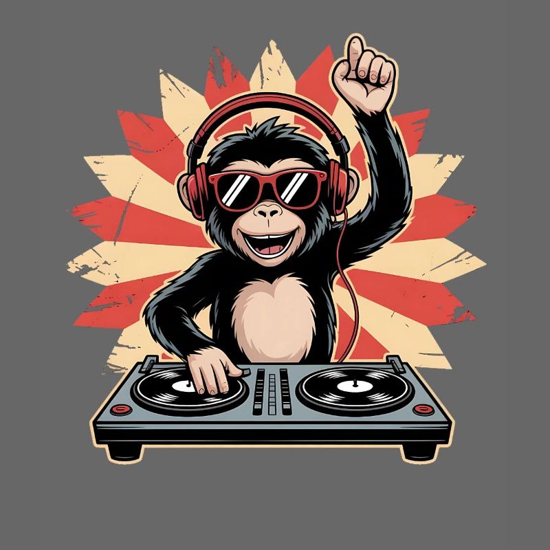 Monkey DJ dans le cercle du soleil