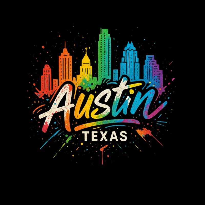 Austin Texas Farbwelten Skyline