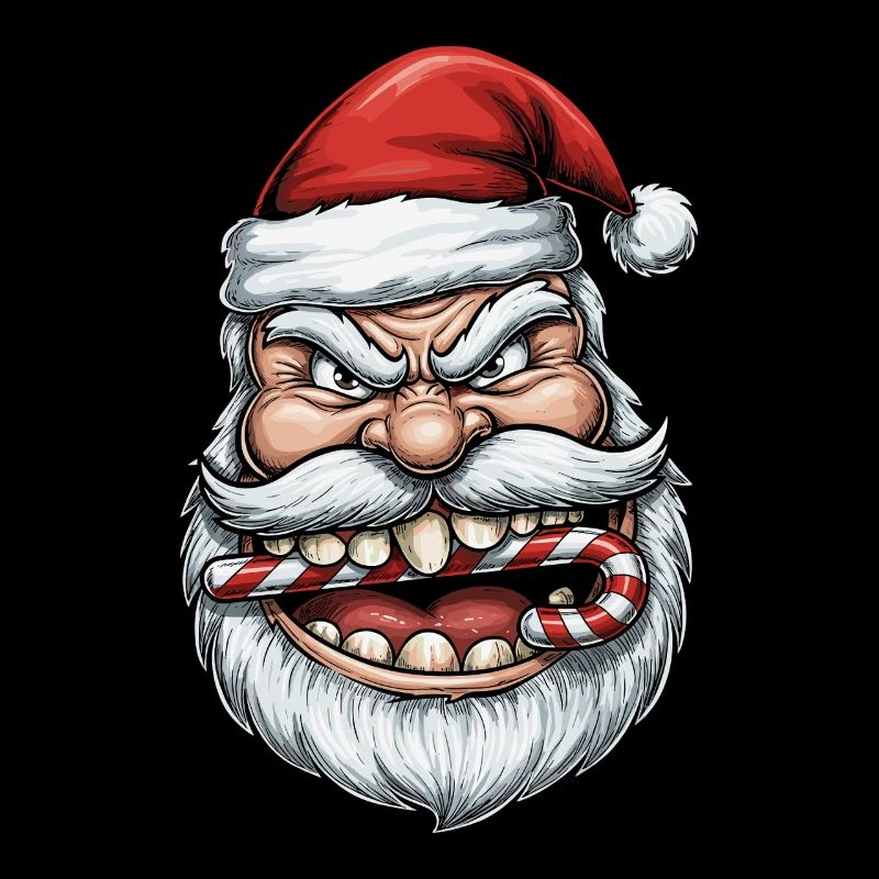 Wütend Lachender Weihnachtsmann