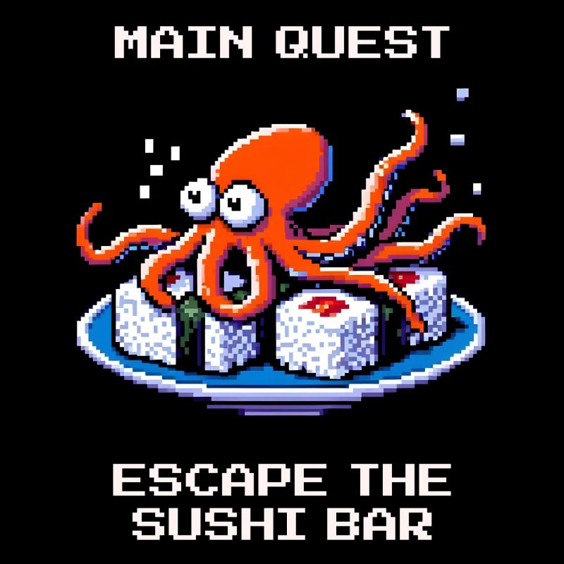 Évadez-vous du bar à sushis | Octopus Humour