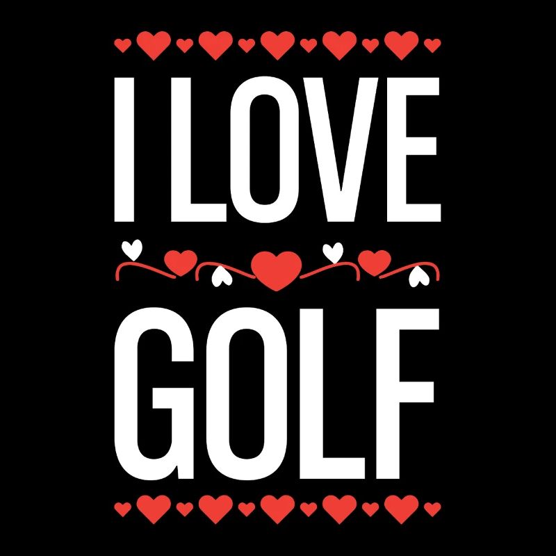 I Love Golf Herz Design