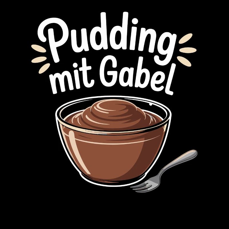 Pudding with fork
