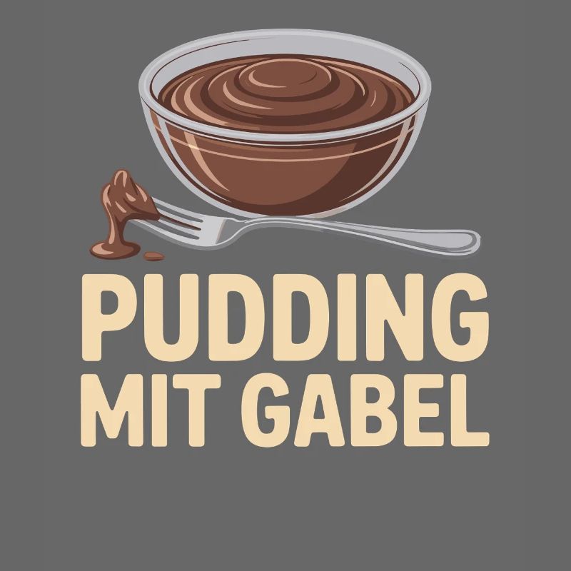 Pudding with fork