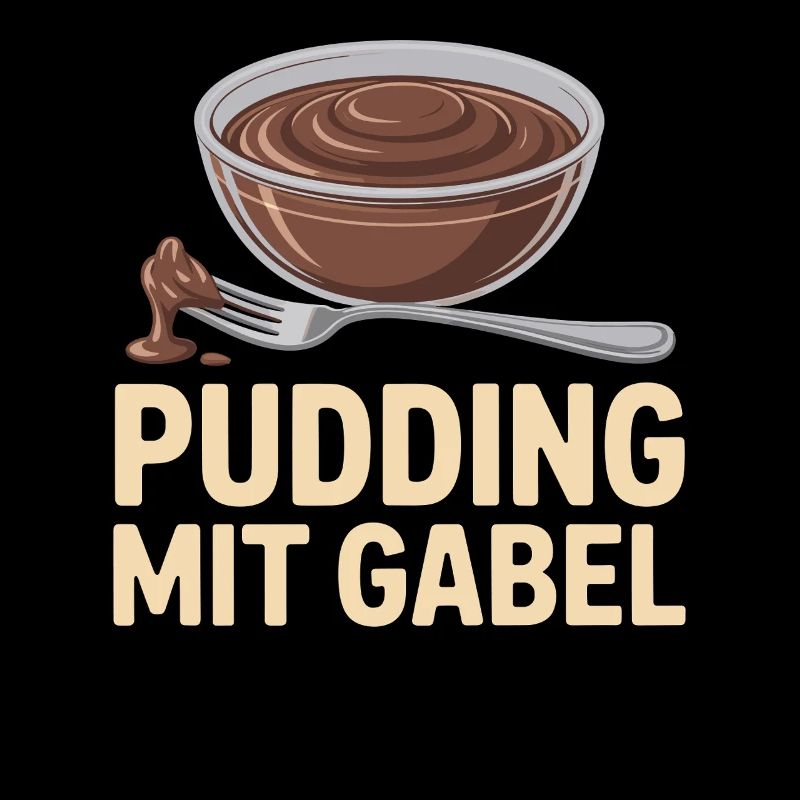 Pudding with fork