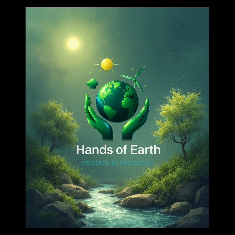 La Terre entre des mains vertes
