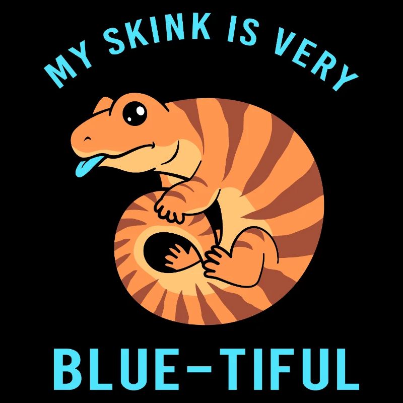 Eidechse Blau Zunge
