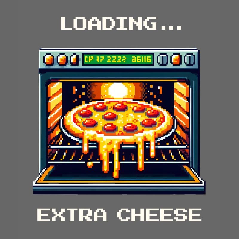 Loading... Extra Cheese | Pizza Gaming Humor