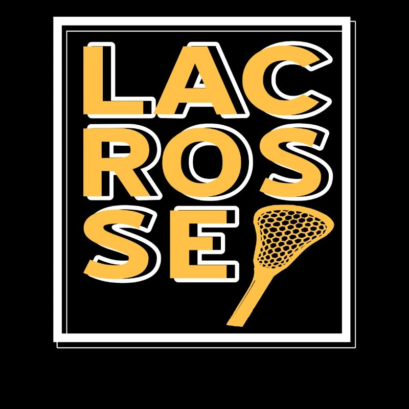 Bold Lacrosse Typography Grid Stick Player Fan