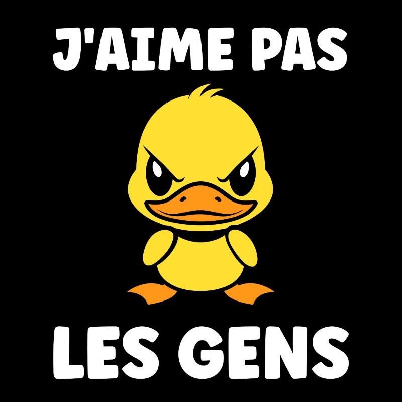I don't like people Cartoon Duck