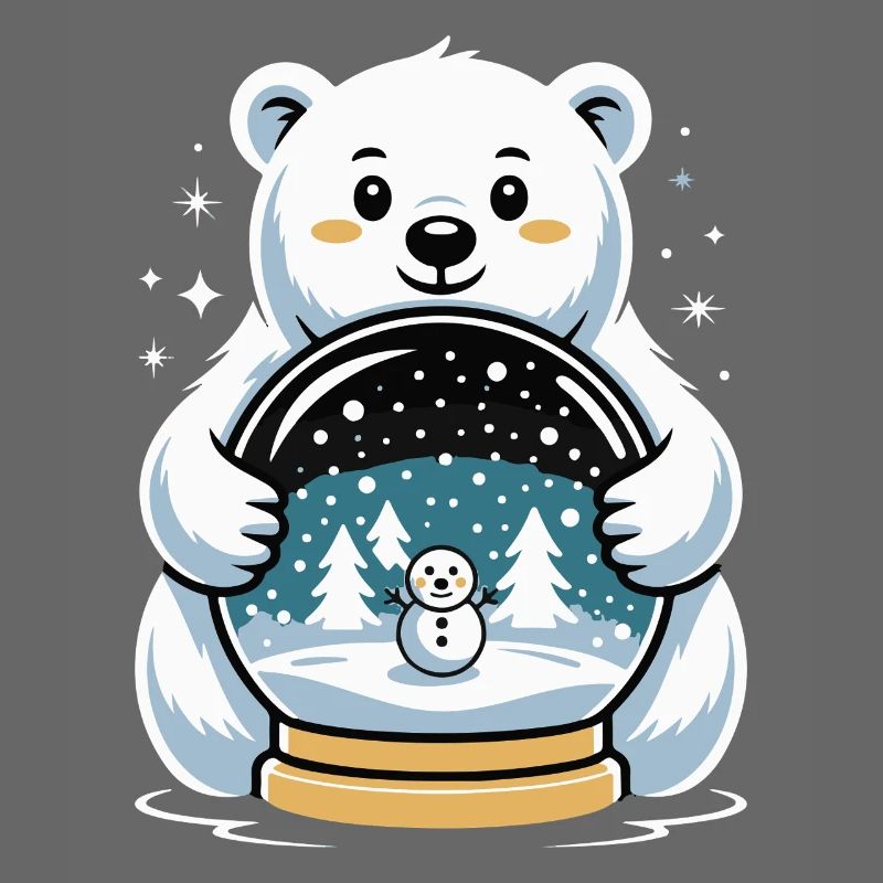 Impression de boule à neige d’ours polaire