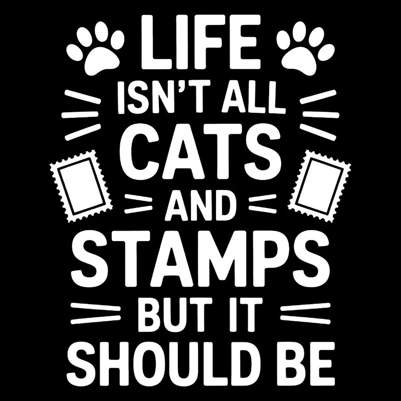Briefmarken Spruch Katze Witz Briefmarken Geschenk