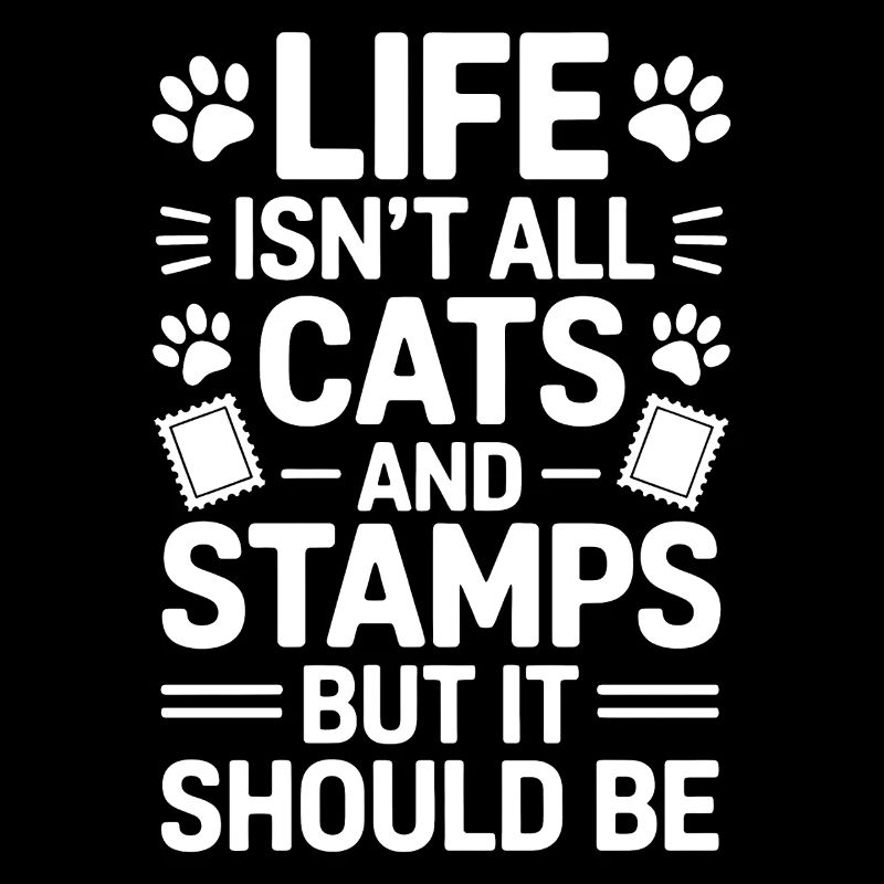 Briefmarken Spruch Katze Witz Briefmarken Geschenk