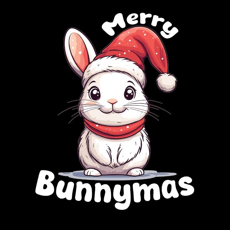 Joyeux lapins Mignons Lapin de Noël avec