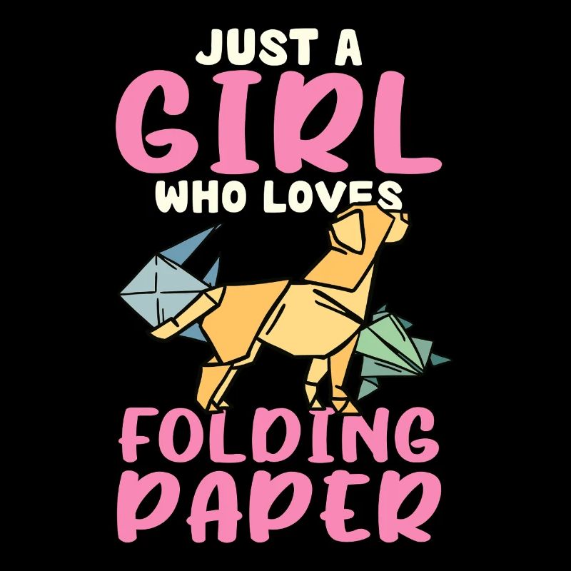 Mädchen liebt Origami-Papierkunst