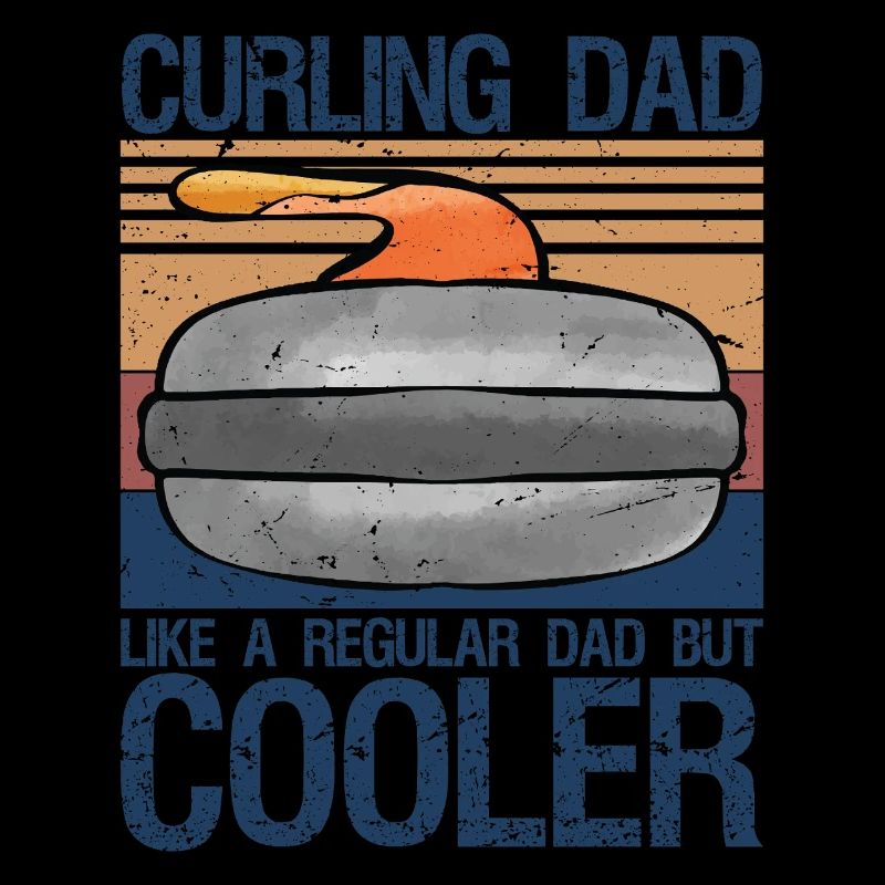 Curling Dad Like A Regular Dad But Cooler Retro 