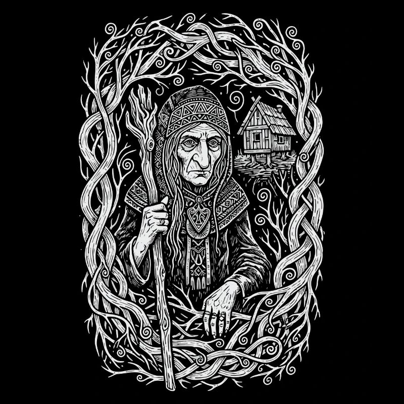 Baba Yaga Slawischer Wald Hexenkunst