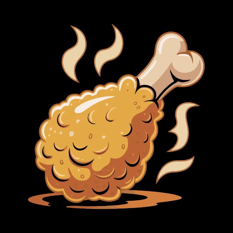 Crispy Chicken Leg Cartoon