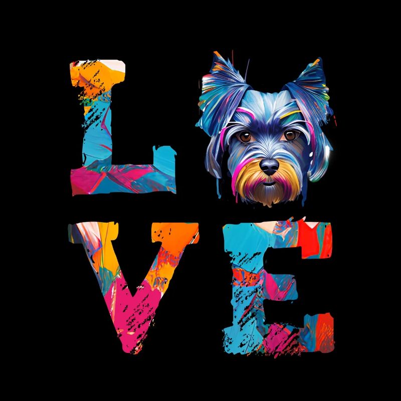 Miniaturschnauzer lieben bunte Farbspritzer