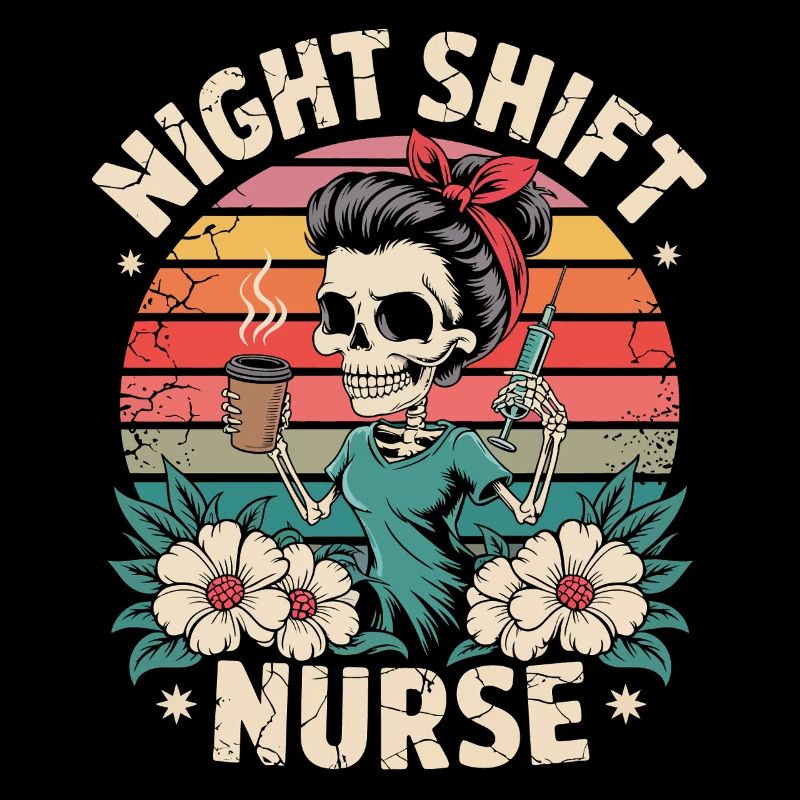 Infirmière de nuit rétro