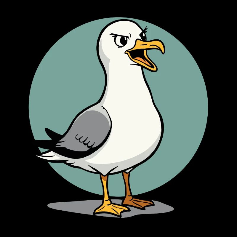 Freche Möwe Lustiges Küstenkind Maritim