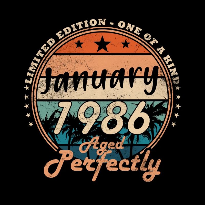 Januar 1986 Vintage-Retro-Geburtstagsgeschenk