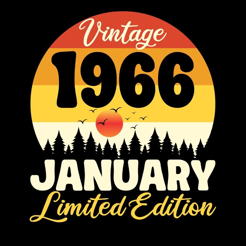 Vintage Janvier 1966 Anniversaire 1966 Rétro 