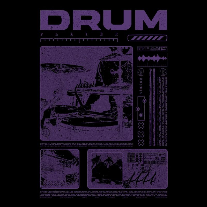 Rock Drummer Drum Player Streetwear