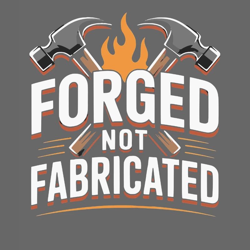 Forged Not Fabricated Blacksmith Saying