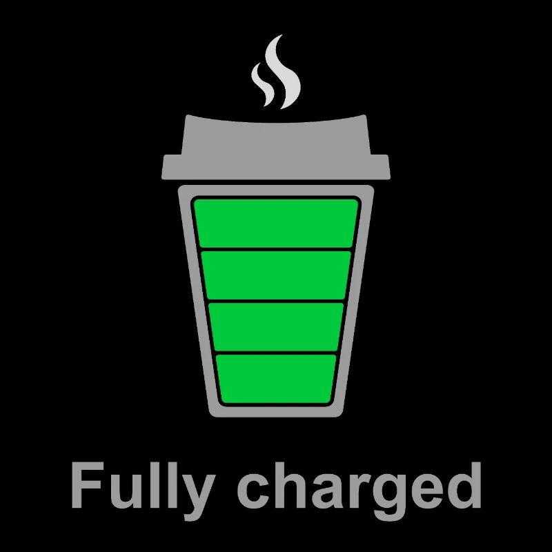 Voll aufgeladen durch Kaffee