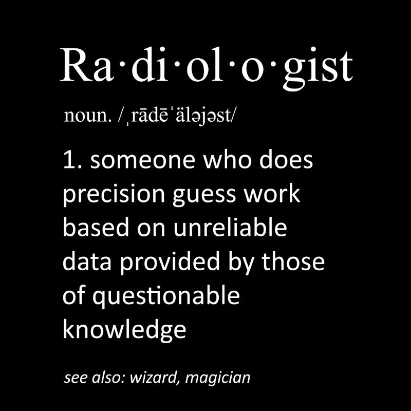 Radiologist Funny Dictionary Definition Art